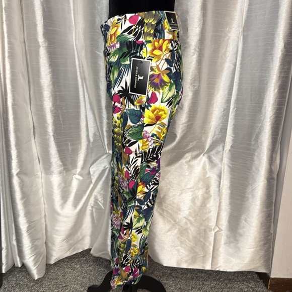 Jules & Leopold Tropical Pull On Slim Leg Ankle Length NWT Women’s L Stretch - Picture 5 of 8